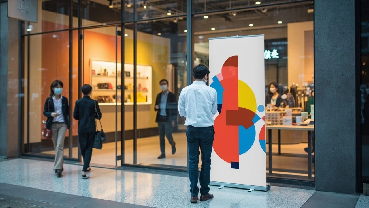 易拉宝尺寸选择与展架摆放技巧实用指南